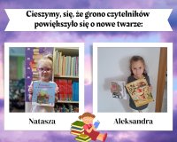 kolaż zdjęć nowych czytelniczek Nataszy i Aleksandry