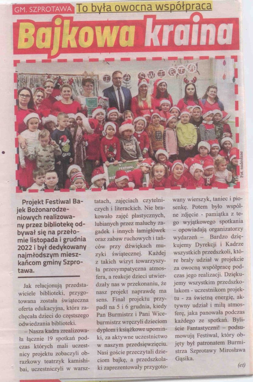 gaz.lok.50 2022 z 16.12.2022 str. 20 Finał FBB Bajkowa kraina aut. et