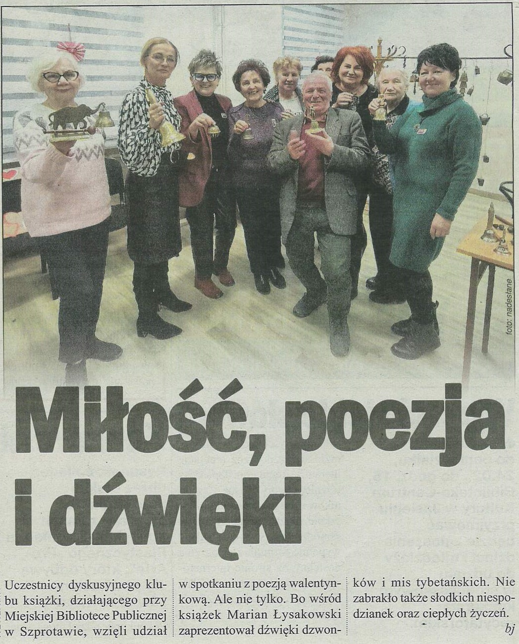 skan artykułu z gaz. reg. 8 2025 z 21.02.2025 str. 31 Miłość poezja i dźwięki aut. bj