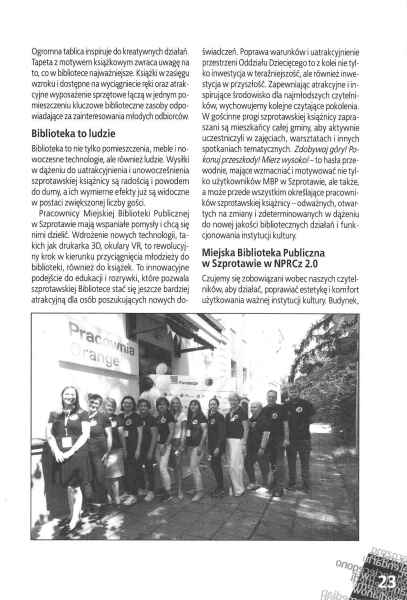 skan bibliotekarz lubuski nr 1 (57) 2024 str. 23 Zdobywaj góry, pokonuj przeszkody, mierz wysoko! aut. M. Cioch-Ciućmańska